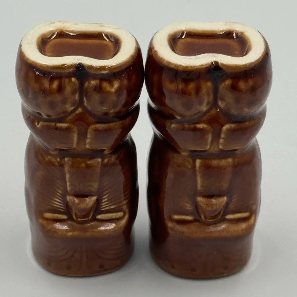 Pair of Maori Tiki Mug Shot Glasses